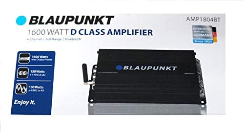 BLAUPUNKT AMP1804BT Car Audio 4-Channel Class D Amplifier 1600W with Bluetooth Full Range Amp. BLAUPUNKT AMP1804BT Car Audio 4-Channel Class D Amplifier 1600W with Bluetooth Full Range Amp.